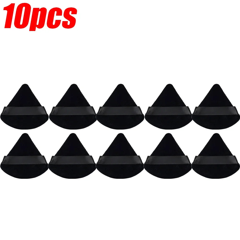 Kurzfloriger Triangel-Puff, ultraweicher, loser Puder, Gesichtsschönheit, Make-up-Werkzeuge, waschbare kosmetische Foundation, Samt-Schwammquasten