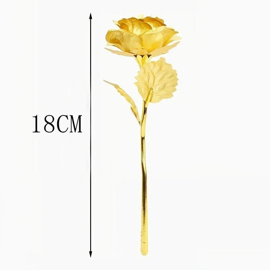 Luxuriöse Ewige Rose - Romantisches Geschenk in Goldoptik -