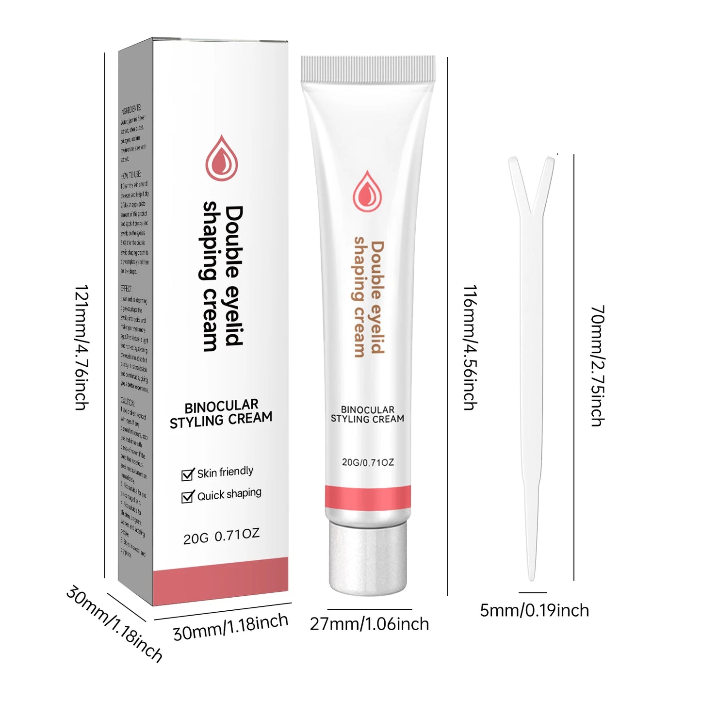 Traceless double eyelid styling frame adhesive, invisible, quick-drying eyelid sticker, long-lasting, easy to wear, natural makeup cosmetic.