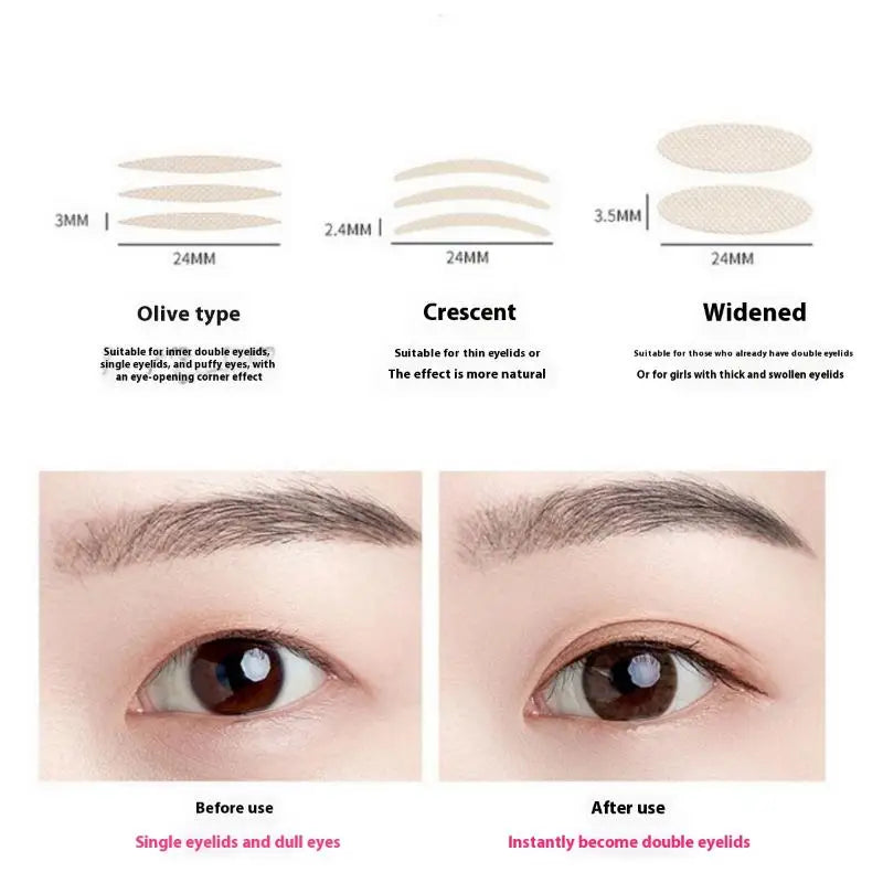 360 pieces/roll invisible double-sided adhesive tapes in skin color, eye makeup accessories for hooded eyelids, lifter strips and traceless adhesive tape