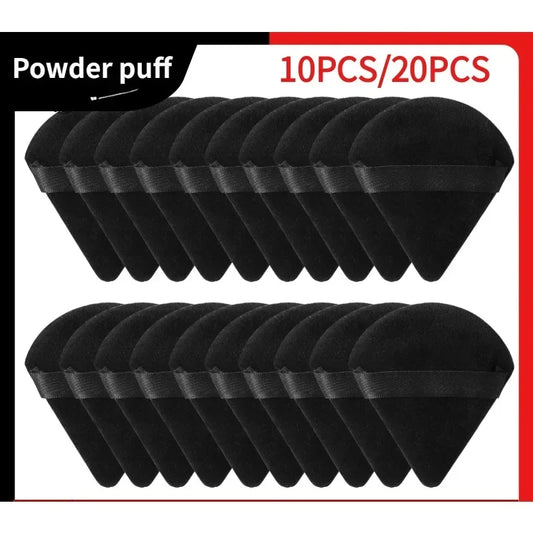 10/20Pcs Dreieck Samt Puderquaste Pizza Mehl Mini Gesicht Make-Up Schwamm Kosmetik Waschbar Leichte Make-Up-Tool
