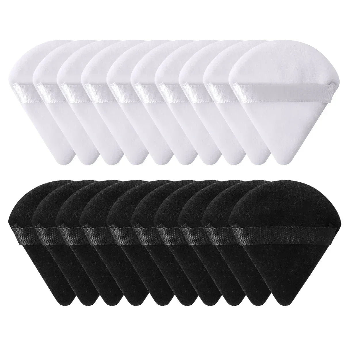 10/20Pcs Dreieck Samt Puderquaste Pizza Mehl Mini Gesicht Make-Up Schwamm Kosmetik Waschbar Leichte Make-Up-Tool