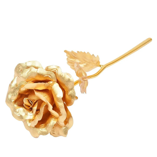 Luxuriöse Ewige Rose - Romantisches Geschenk in Goldoptik -
