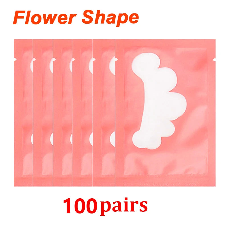 25/50/100 pairs of eye patches, under-lash pads for building hydrogel paper patches, pink lint, free sticker for false eyelashes, LAUKISS