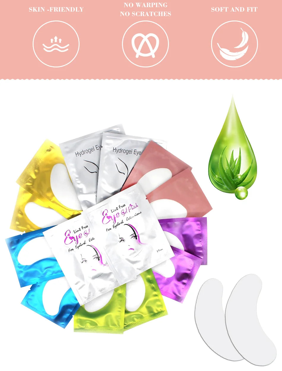 50 paare/lose Augenklappen Wimpern verlängerung unter Augen pads Hydro gel pflaster für Verlängerung Augen pads für Wimpern verlängerung Make-up wimpernverlängerung zubehör  wimpern zubehör augenpads wimpern