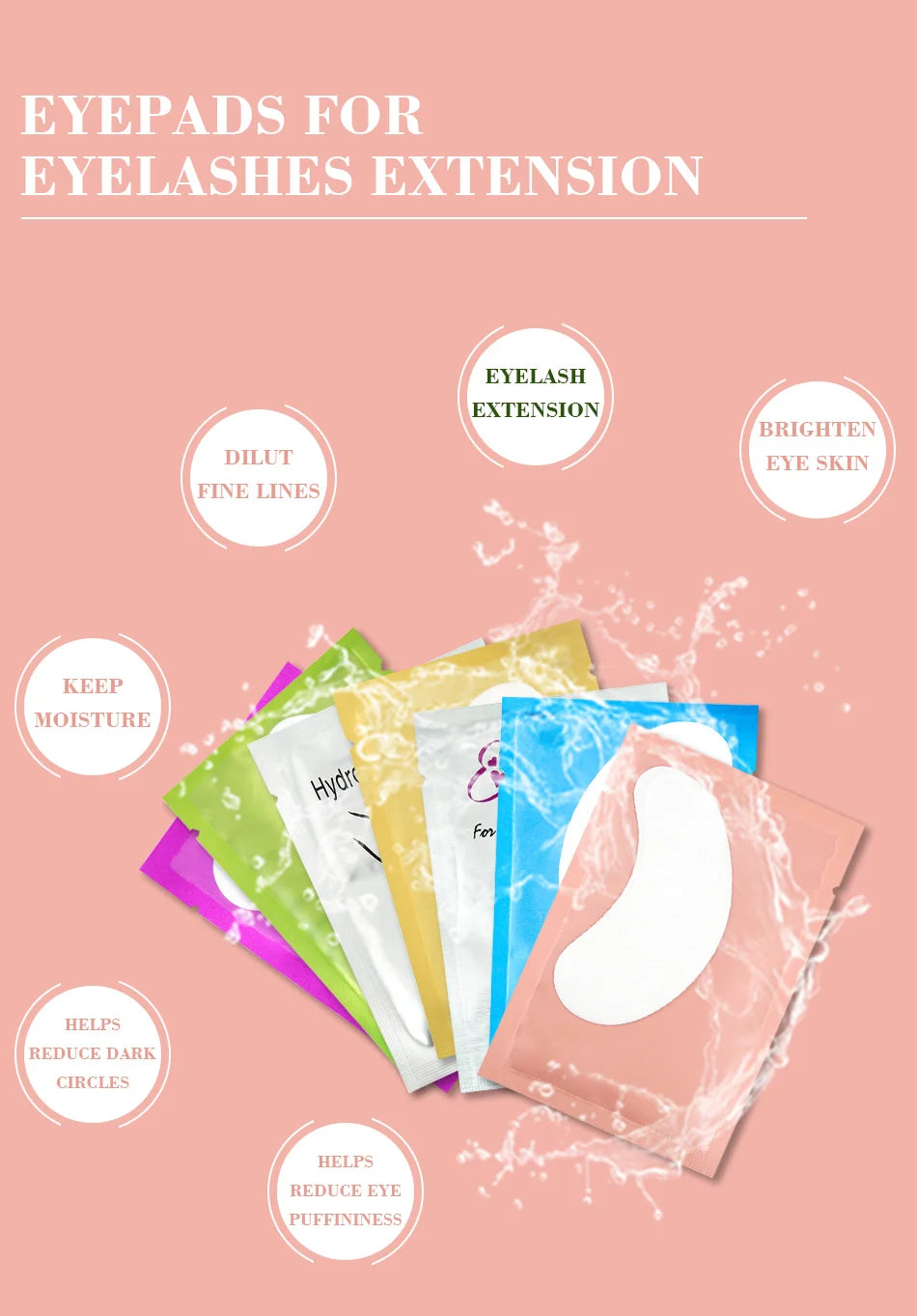 50 paare/lose Augenklappen Wimpern verlängerung unter Augen pads Hydro gel pflaster für Verlängerung Augen pads für Wimpern verlängerung Make-up wimpernverlängerung zubehör  wimpern zubehör augenpads wimpern