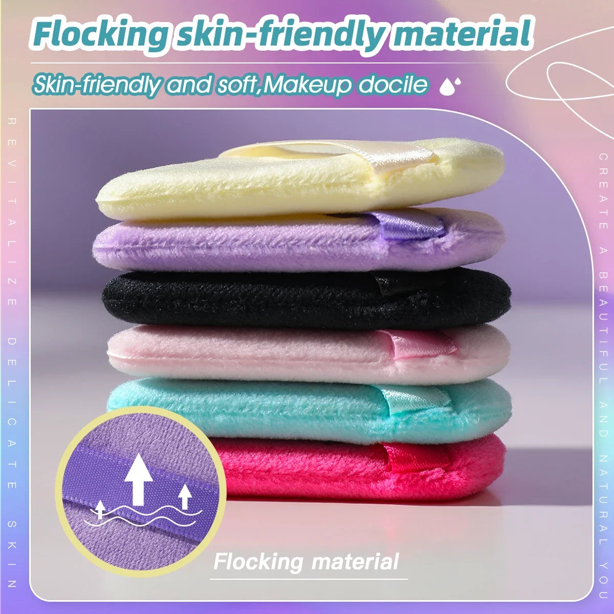 10/20Pcs Dreieck Samt Puderquaste Pizza Mehl Mini Gesicht Make-Up Schwamm Kosmetik Waschbar Leichte Make-Up-Tool