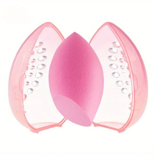 Wasserdichte tragbare kosmetische Schönheit Schwamm Lagerung Mixer Fall Waterdrop Make-up Ei Puff Kunststoff Shell Reise Lagerungen