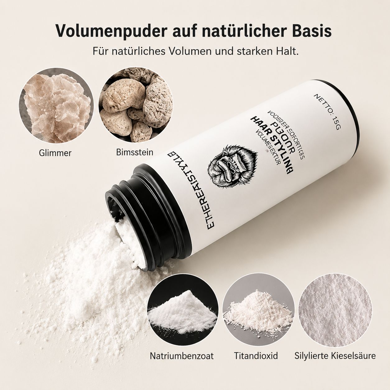 Volumen Haarpuder für Männer - Sofort Mehr Fülle & Starker Halt
