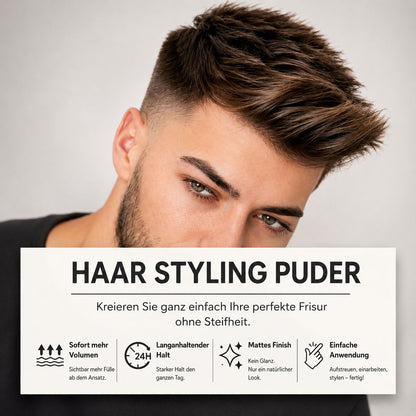 Volumen Haarpuder für Männer - Sofort Mehr Fülle & Starker Halt