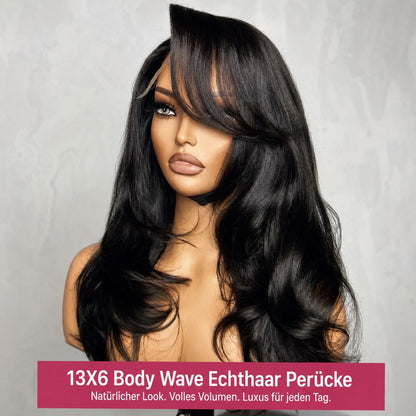 Luxus Body Wave Echthaar Perücke - 13x6 HD Lace Wig