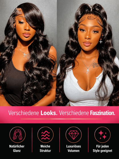 Luxus Body Wave Echthaar Perücke - 13x6 HD Lace Wig